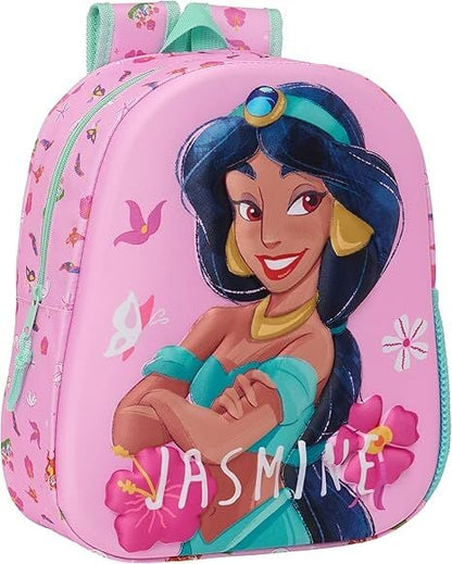 Mochila 3D Jasmine Aladdin Disney 33cm SAFTA