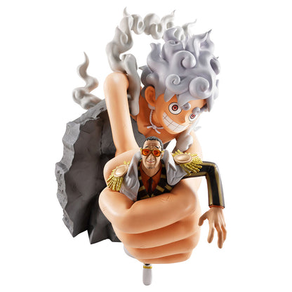 Figura Ichibansho Monkey D Luffy Gear 5 vs Borsalino Burst of Energy One Piece 22cm BANPRESTO