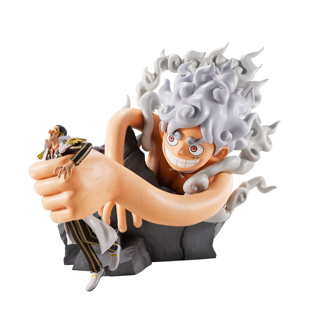 Figura Ichibansho Monkey D Luffy Gear 5 vs Borsalino Burst of Energy One Piece 22cm BANPRESTO