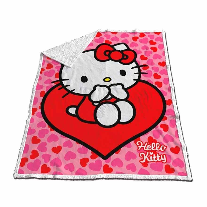 Manta coralina sherpa Hello Kitty 120x150cm SANRIO
