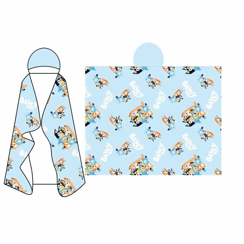 Manta coralina capucha Bluey 120x150cm MOOSE