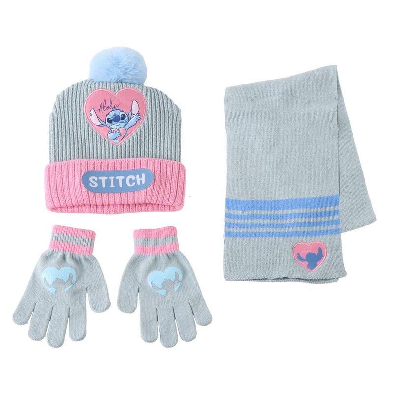 Conjunto gorro guantes bufanda Stitch Disney CERDÁ