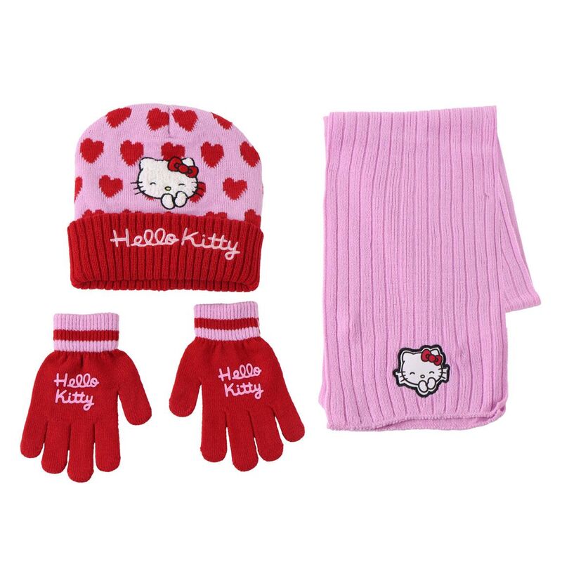 Conjunto gorro guantes bufanda Hello Kitty CERDÁ