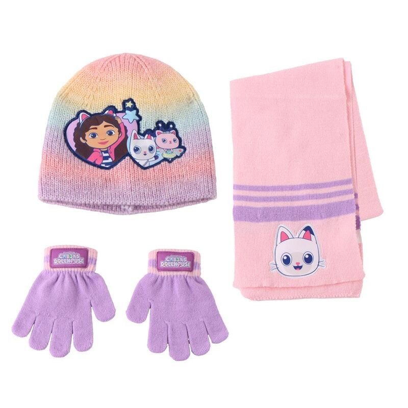 Conjunto gorro guantes bufanda La Casa de Muñecas de Gabby CERDÁ