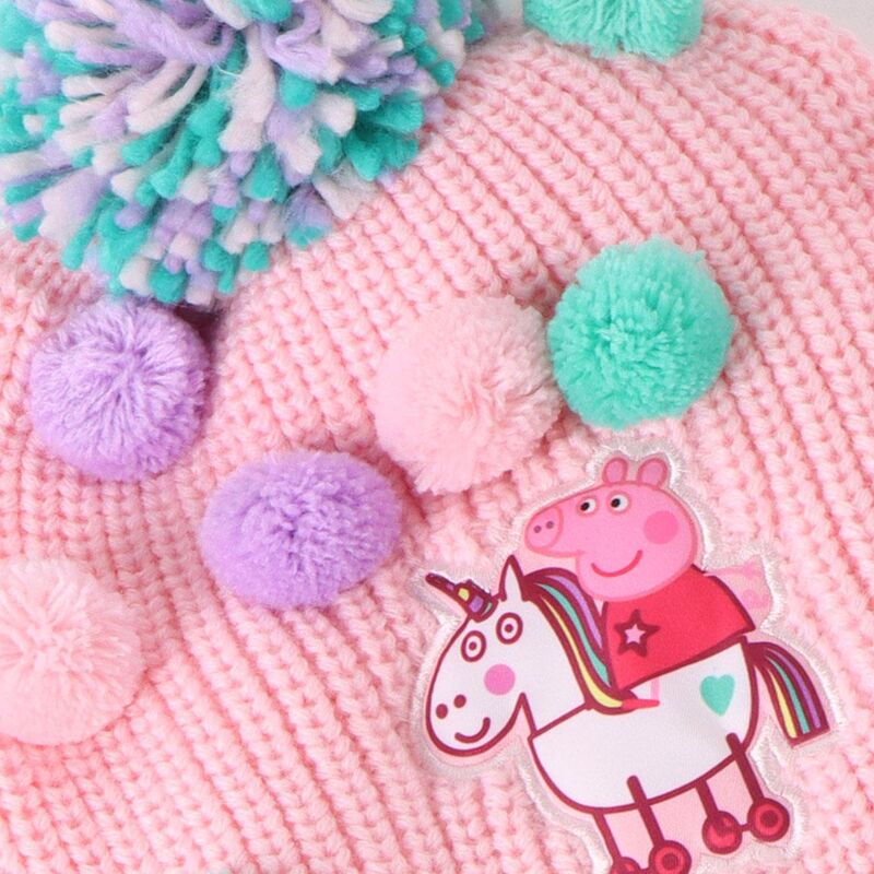 Conjunto gorro guantes bufanda Peppa Pig CERDÁ