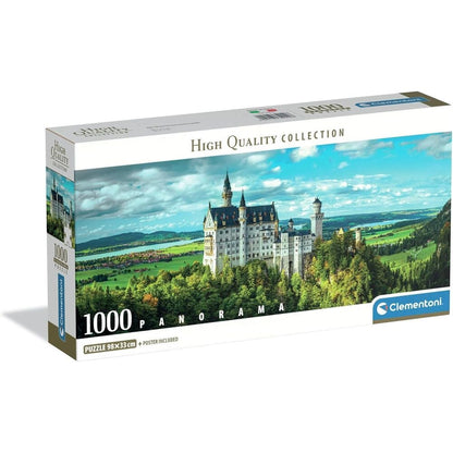 Puzzle Panorama The Neuschwanstein Castle High Quality 1000pzs CLEMENTONI