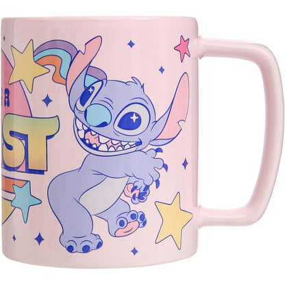 Taza funda de peluche Angel & Stitch Disney 440ml PYRAMID