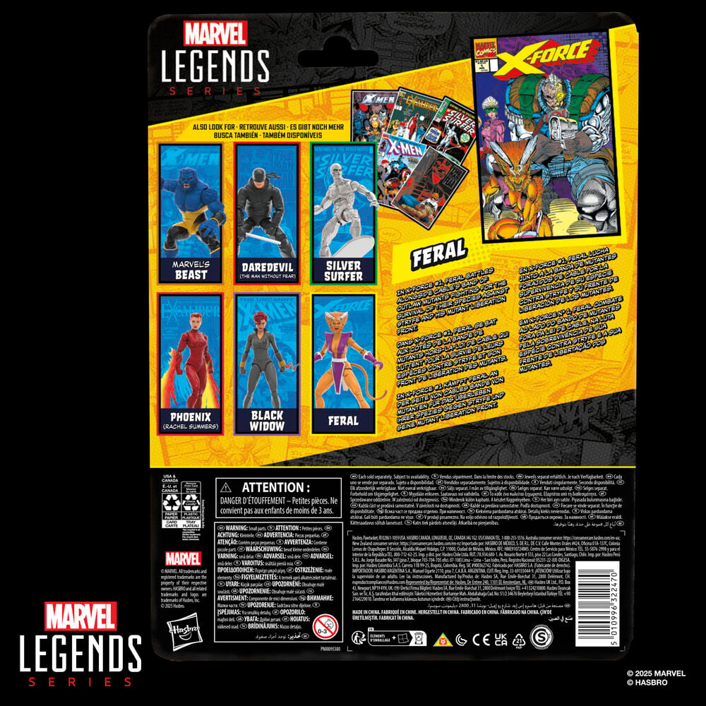 Figura Feral X-Force Marvel Legends Series 15cm HASBRO