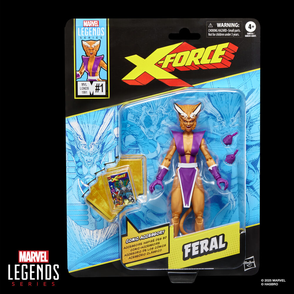 Figura Feral X-Force Marvel Legends Series 15cm HASBRO