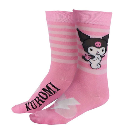 Set 3 calcetines Kuromi Hello Kitty adulto CERDÁ