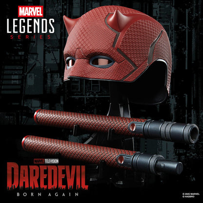 Replica Mascara + Baston de combate Born Again Daredevil Marvel Legends Series HASBRO