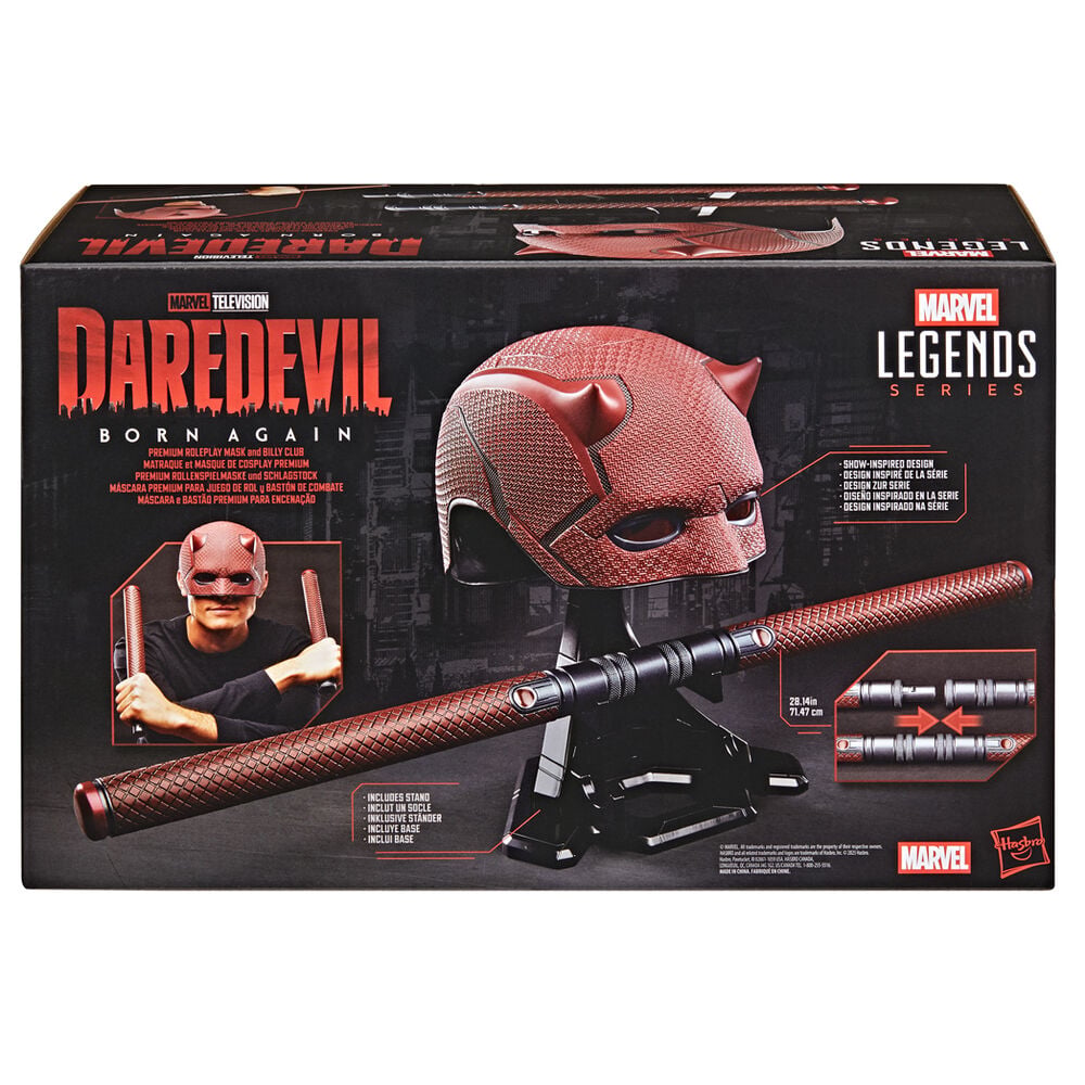 Replica Mascara + Baston de combate Born Again Daredevil Marvel Legends Series HASBRO
