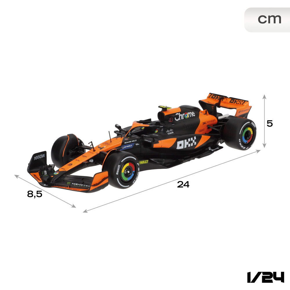 Coche Mclaren Norris MCL38 F1 metal BURAGO