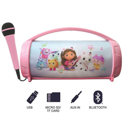 Altavoz Bluetooth Luminoso + Microfono La Casa de Muñecas de Gabby LEXIBOOK