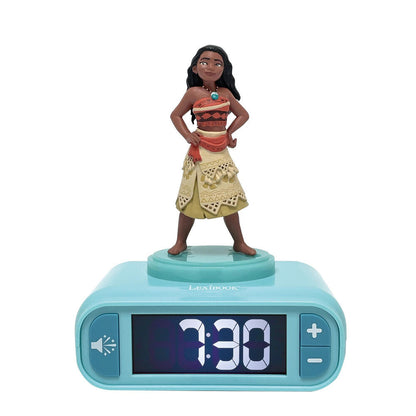 Reloj Despertador Luz Nocturna 3D Vaiana Moana Disney LEXIBOOK