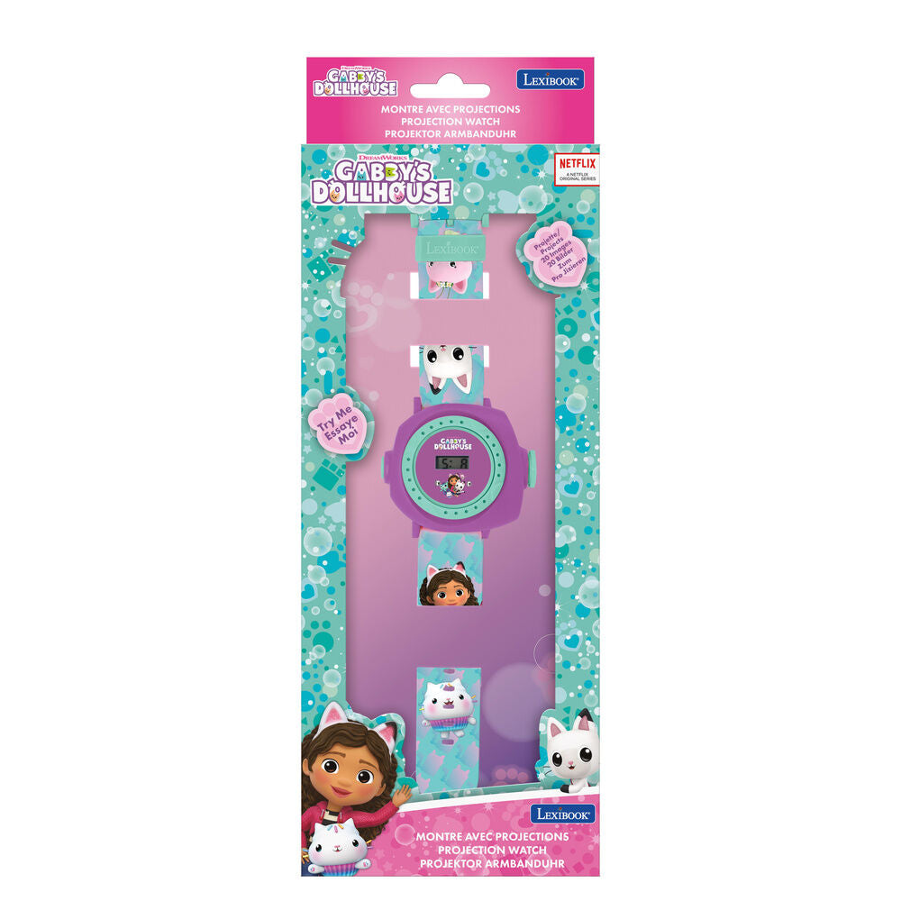 Reloj Digital proyecciones La Casa de Muñecas de Gabby LEXIBOOK