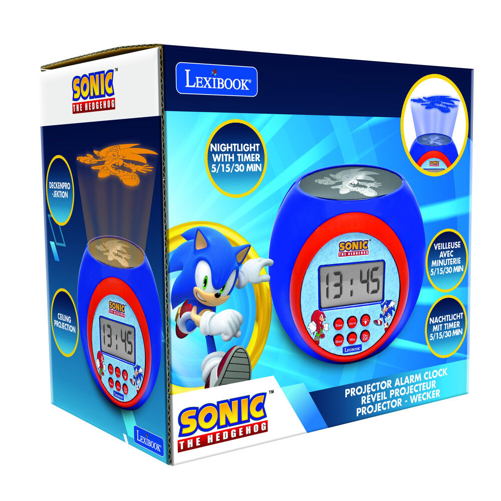 Reloj Despertador Proyector Sonic the Hedgehog LEXIBOOK