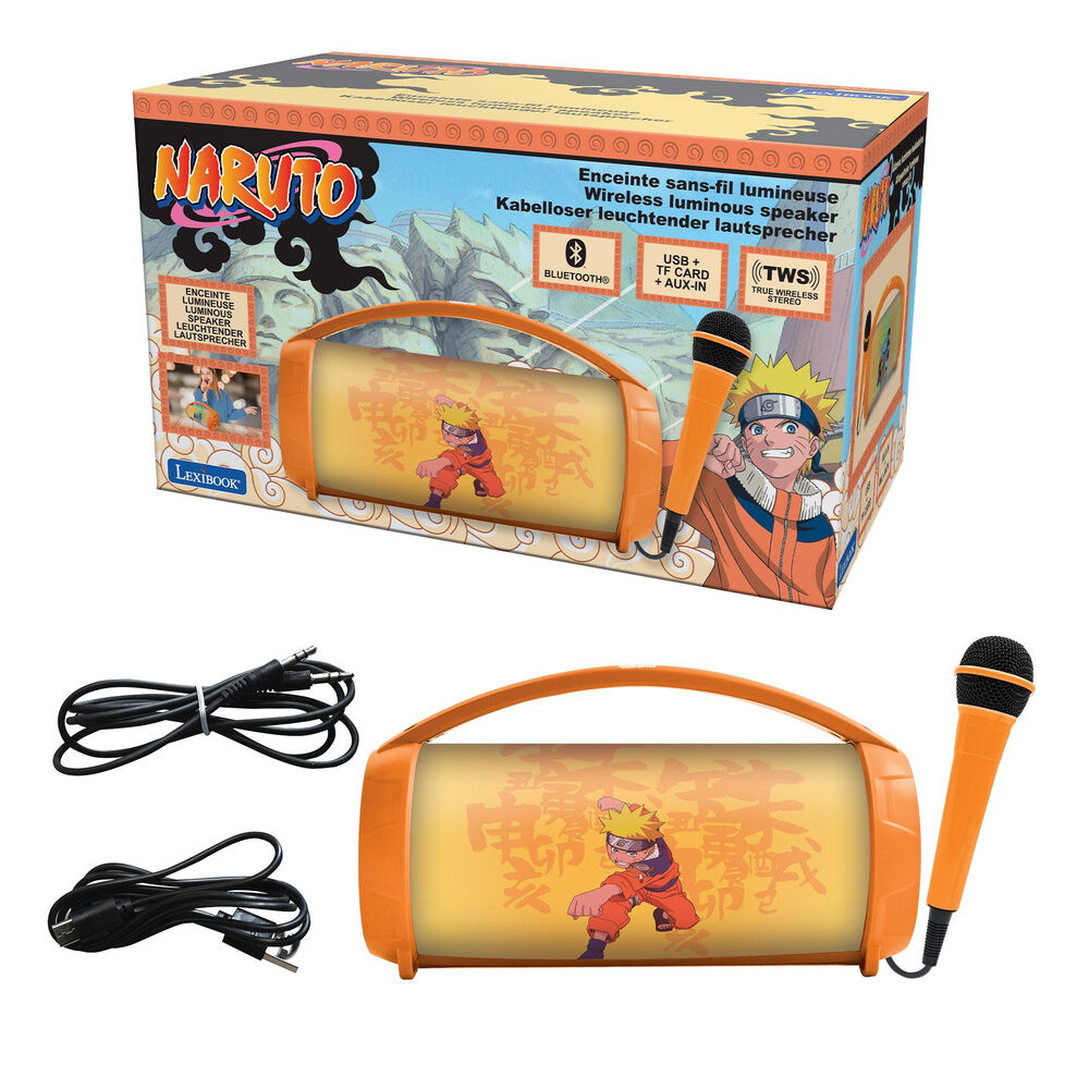 Altavoz Bluetooth Luminoso + Microfono Naruto LEXIBOOK