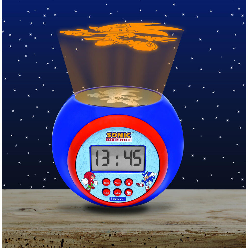 Reloj Despertador Proyector Sonic the Hedgehog LEXIBOOK
