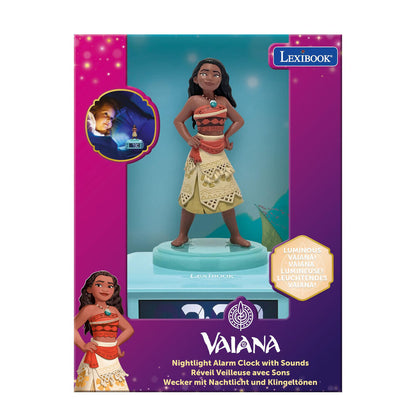 Reloj Despertador Luz Nocturna 3D Vaiana Moana Disney LEXIBOOK