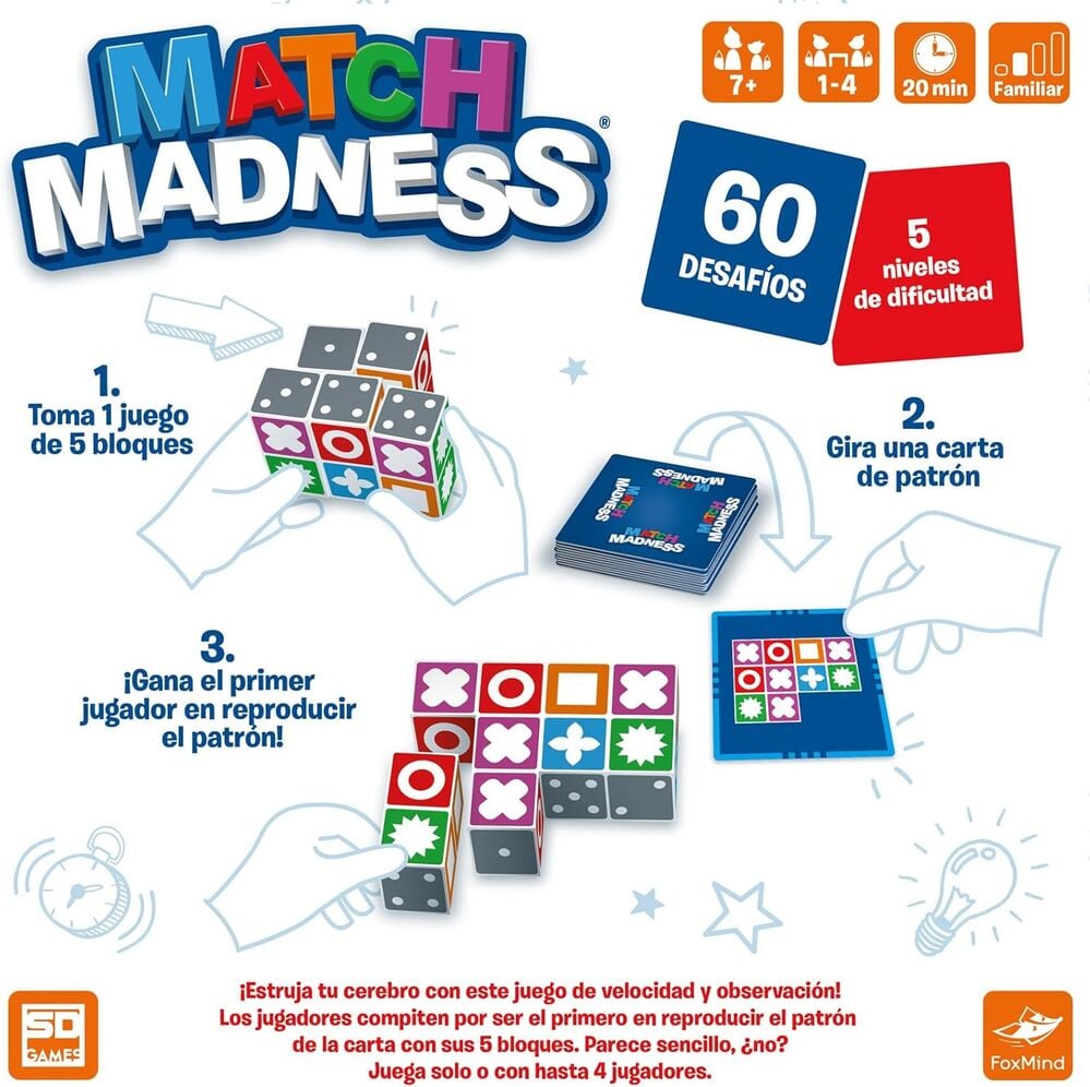 Juego de mesa Match Madness español SD GAMES