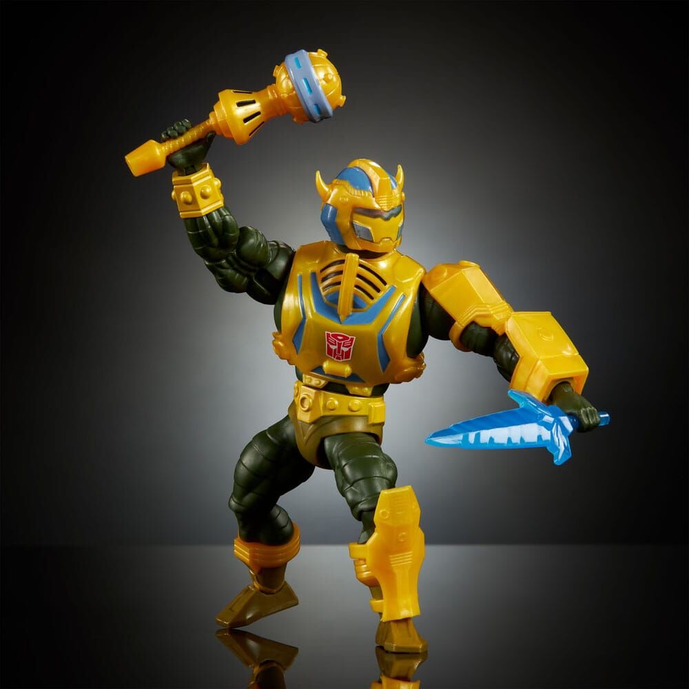Figura Man-At-Arms Bumblebee Transformers Masters of the Universe 14cm MATTEL
