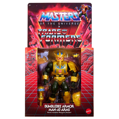Figura Man-At-Arms Bumblebee Transformers Masters of the Universe 14cm MATTEL
