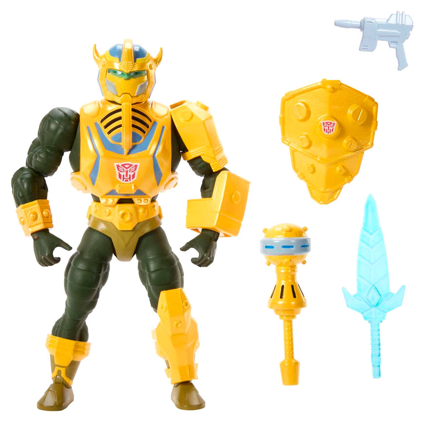 Figura Man-At-Arms Bumblebee Transformers Masters of the Universe 14cm MATTEL