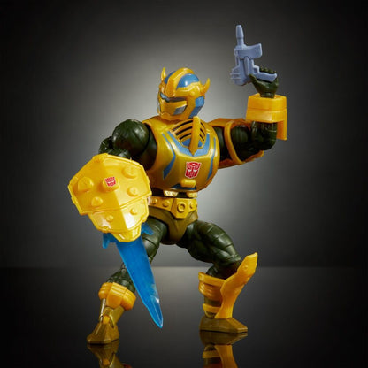 Figura Man-At-Arms Bumblebee Transformers Masters of the Universe 14cm MATTEL