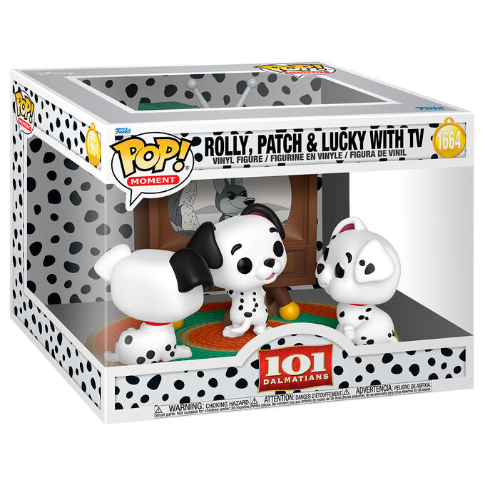 Figura POP Moment Disney 101 Dalmatas Rolly Patch & Lucky with TV FUNKO