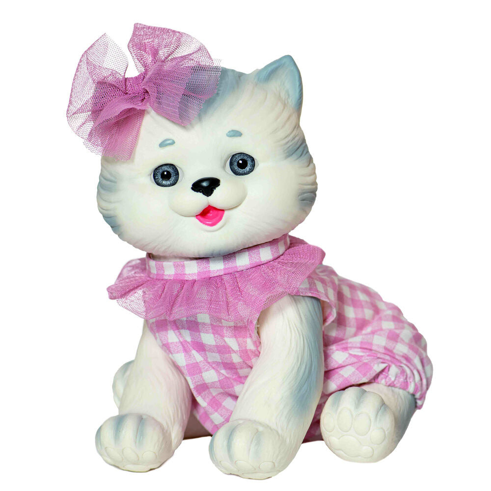 Muñeco bebe reborn gatito ROSA TOYS