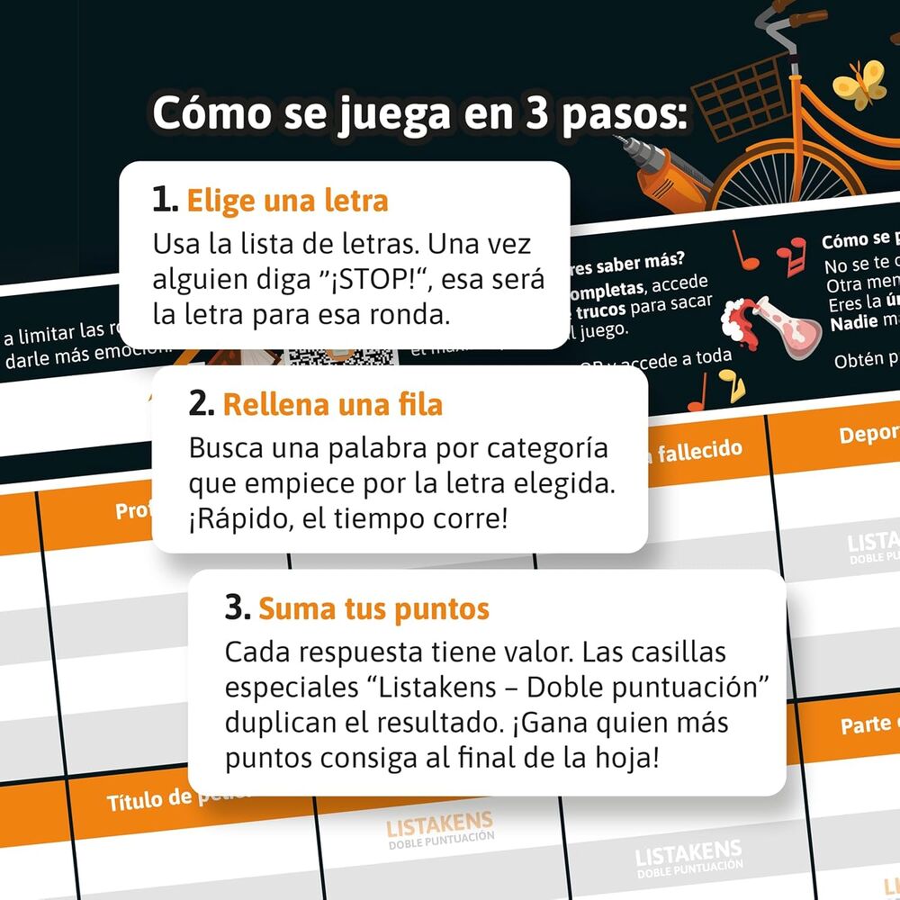 Juego mesa Listos Listas y Listakens español SD GAMES