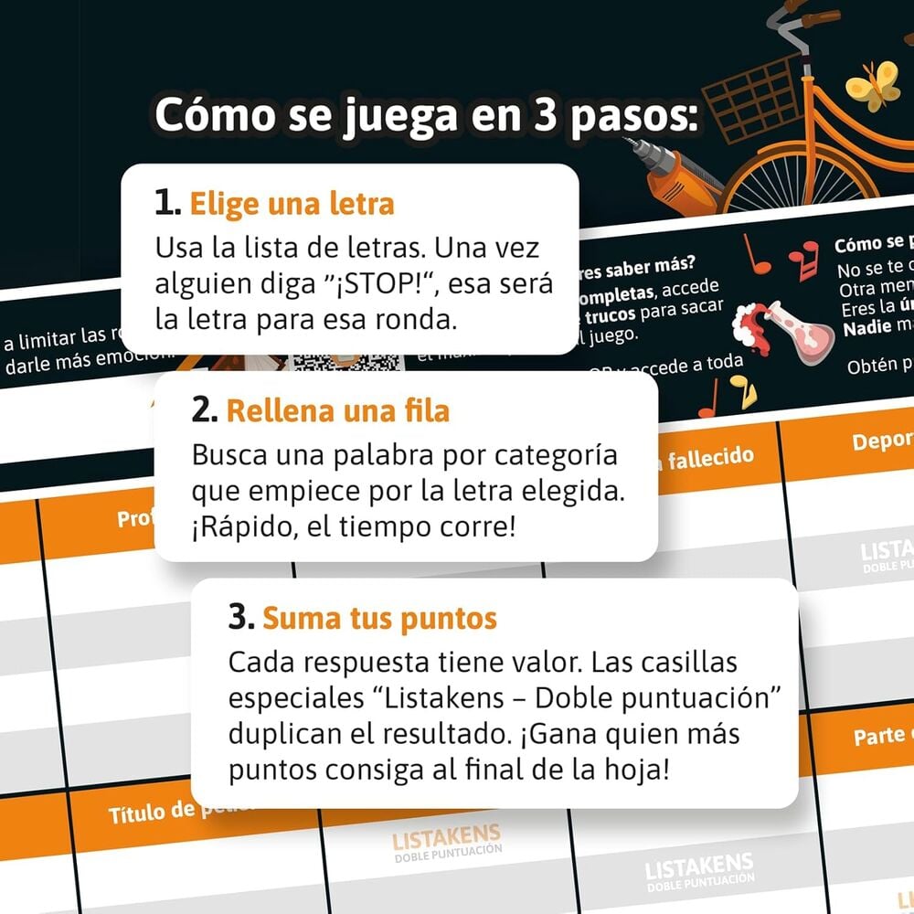 Juego mesa Listos Listas y Listakens español SD GAMES