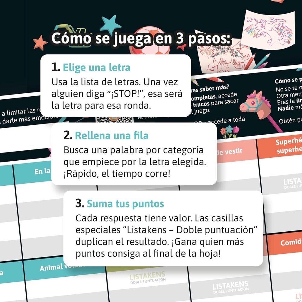 Juego mesa Listos Listas y Listakens Junior español SD GAMES