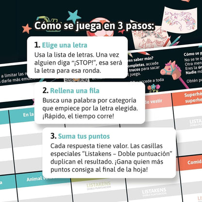 Juego mesa Listos Listas y Listakens Junior español SD GAMES
