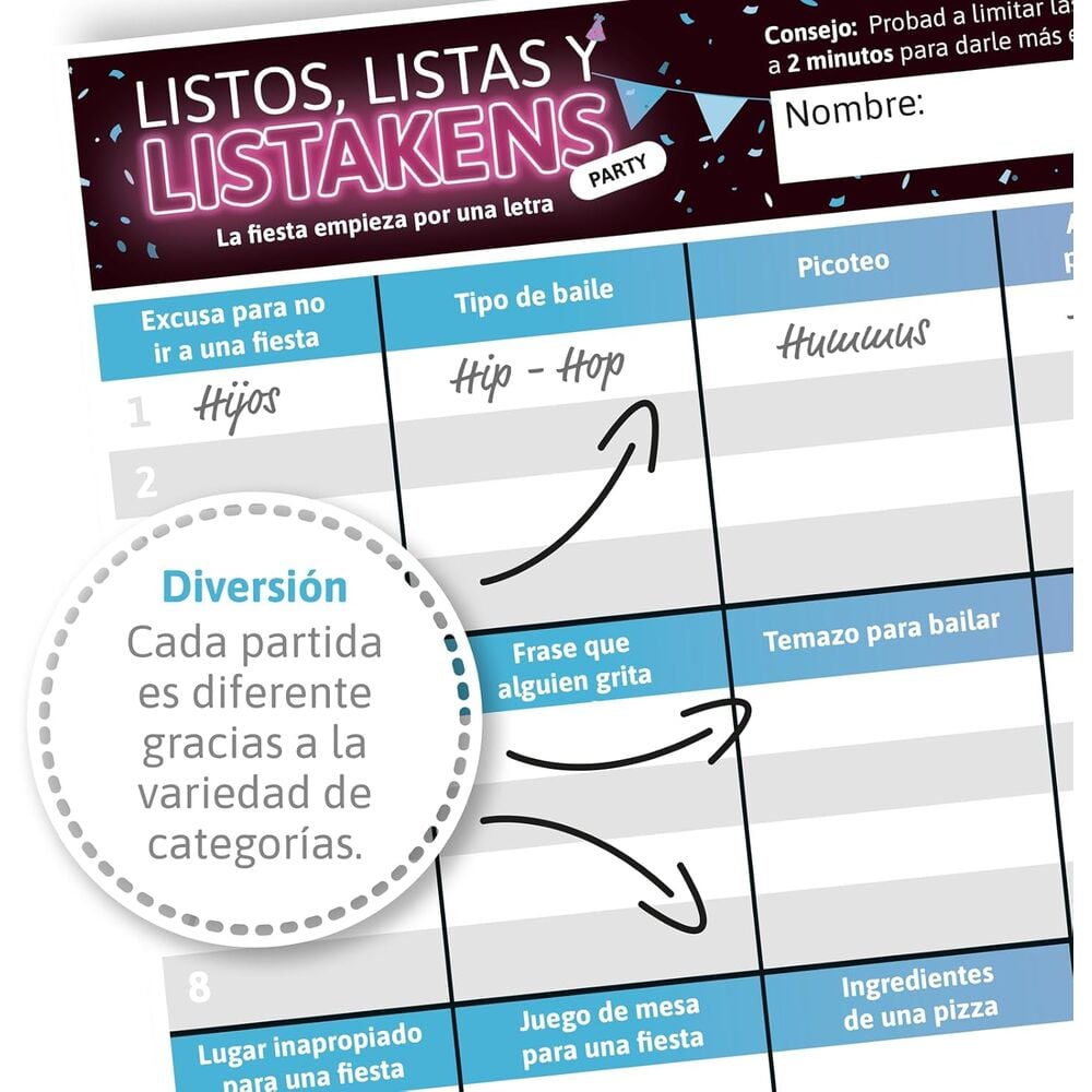 Juego mesa Listos Listas y Listakens Party español SD GAMES