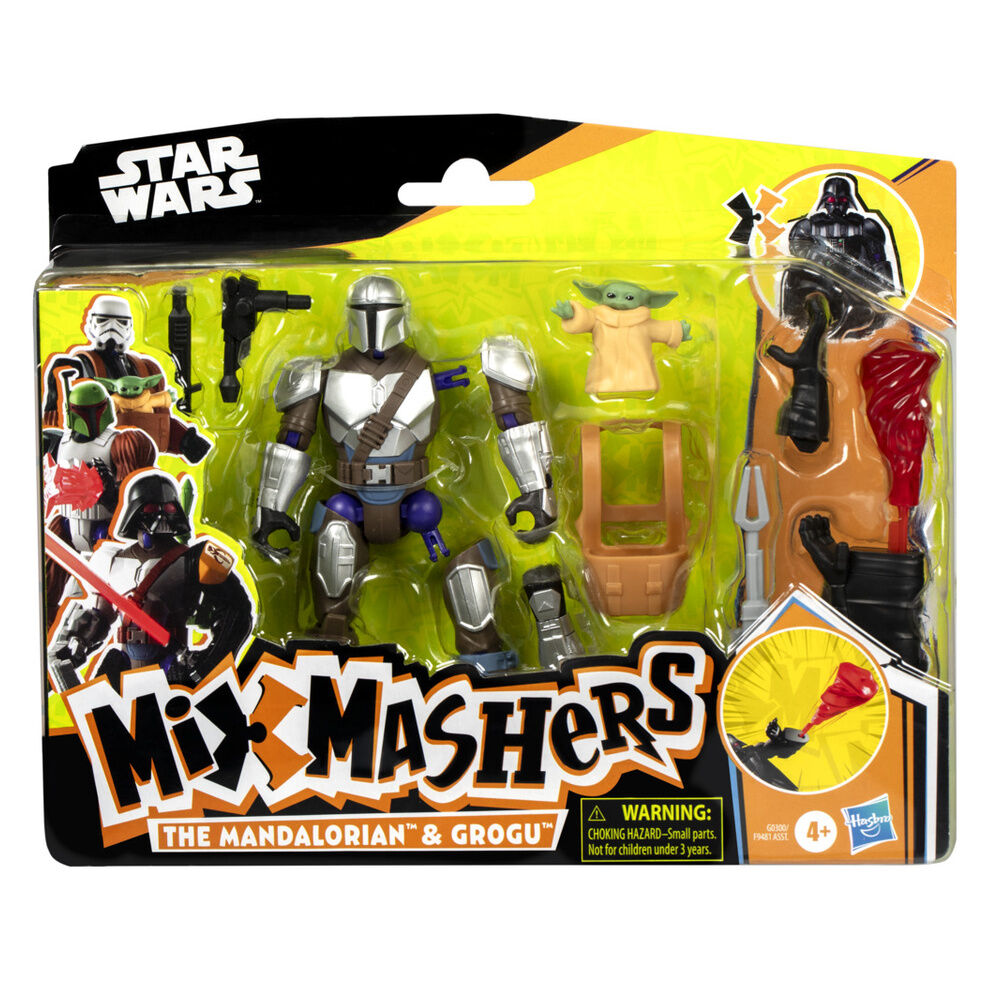 Figura The Mandalorian & Grogu Deluxe Mix Mashers Star Wars 12cm HASBRO
