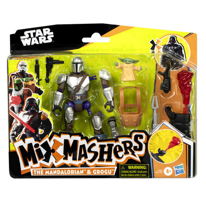 Figura The Mandalorian & Grogu Deluxe Mix Mashers Star Wars 12cm HASBRO