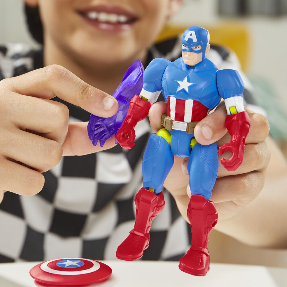 Figura Capitan America Mix Mashers Marvel 12cm HASBRO