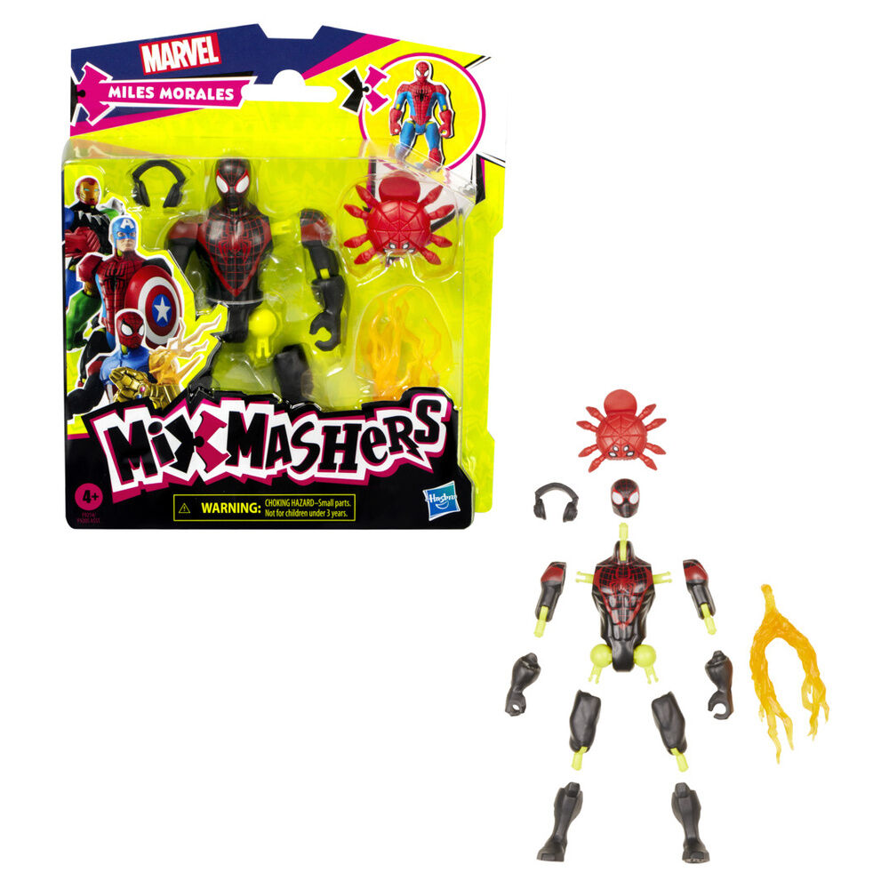 Figura Miles Morales Mix Mashers Marvel 12cm HASBRO