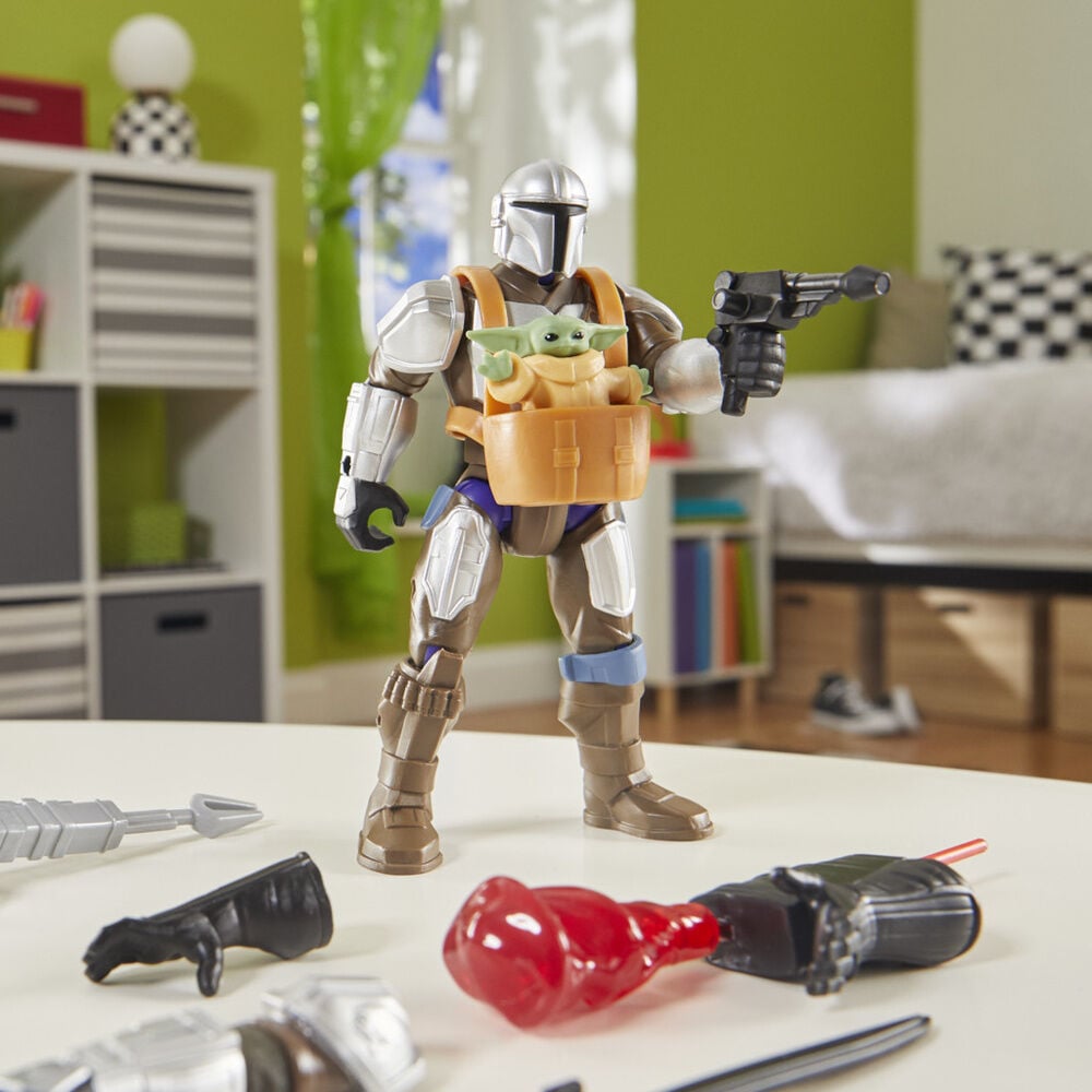 Figura The Mandalorian & Grogu Deluxe Mix Mashers Star Wars 12cm HASBRO