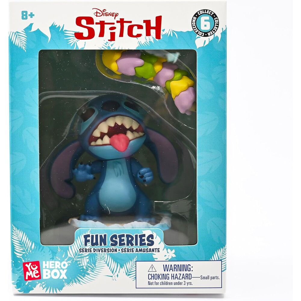 Figura Stitch Gloton Hero Box Stitch Disney 8cm YUME TOYS