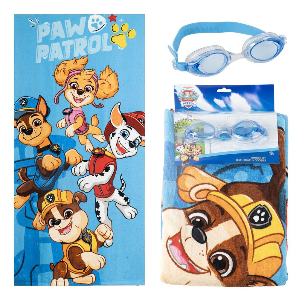 Set toalla + gafas natacion Patrulla Canina Paw Patrol CERDÁ
