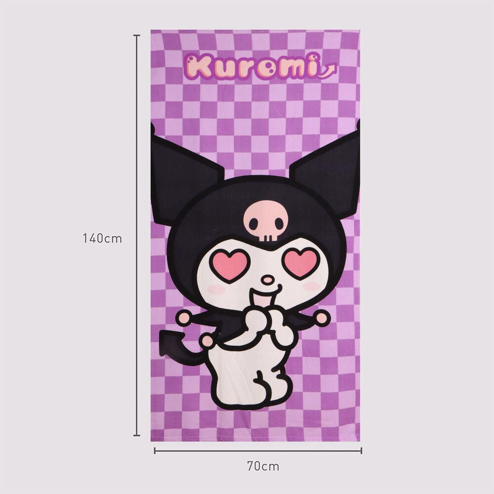 Toalla Kuromi Hello Kitty microfibra CERDÁ