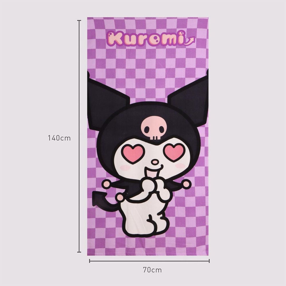 Toalla Kuromi Hello Kitty microfibra CERDÁ
