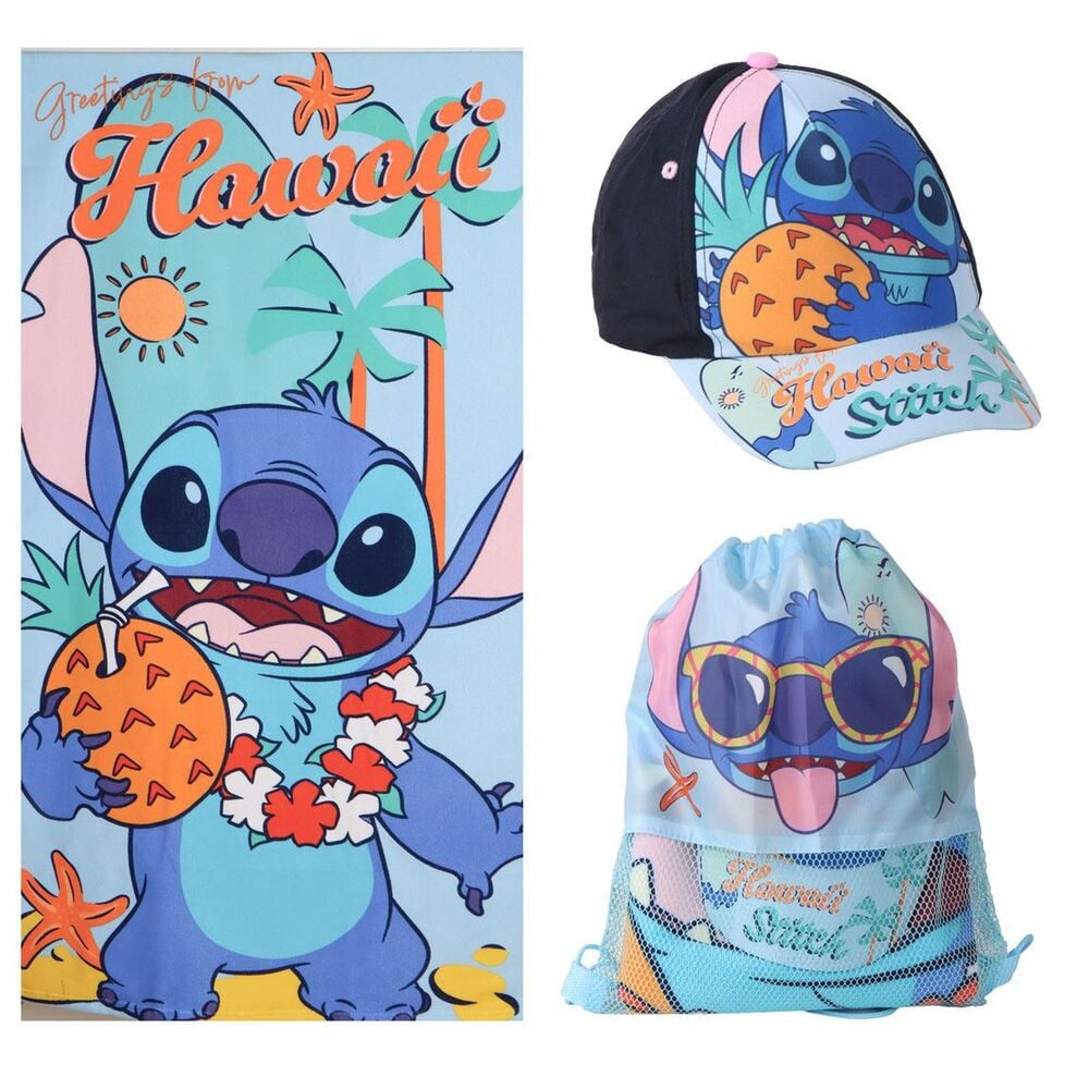 Set toalla + saco + gorra Stitch Disney CERDÁ