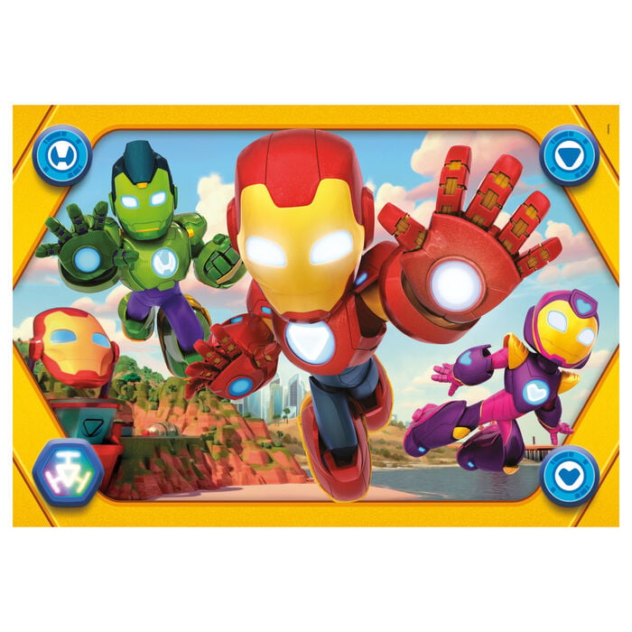 Puzzle Maxi Iron Man y Su Superequipo Marvel 104pzs CLEMENTONI