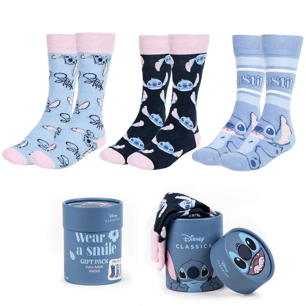 Set 3 calcetines Stitch Disney adulto CERDÁ