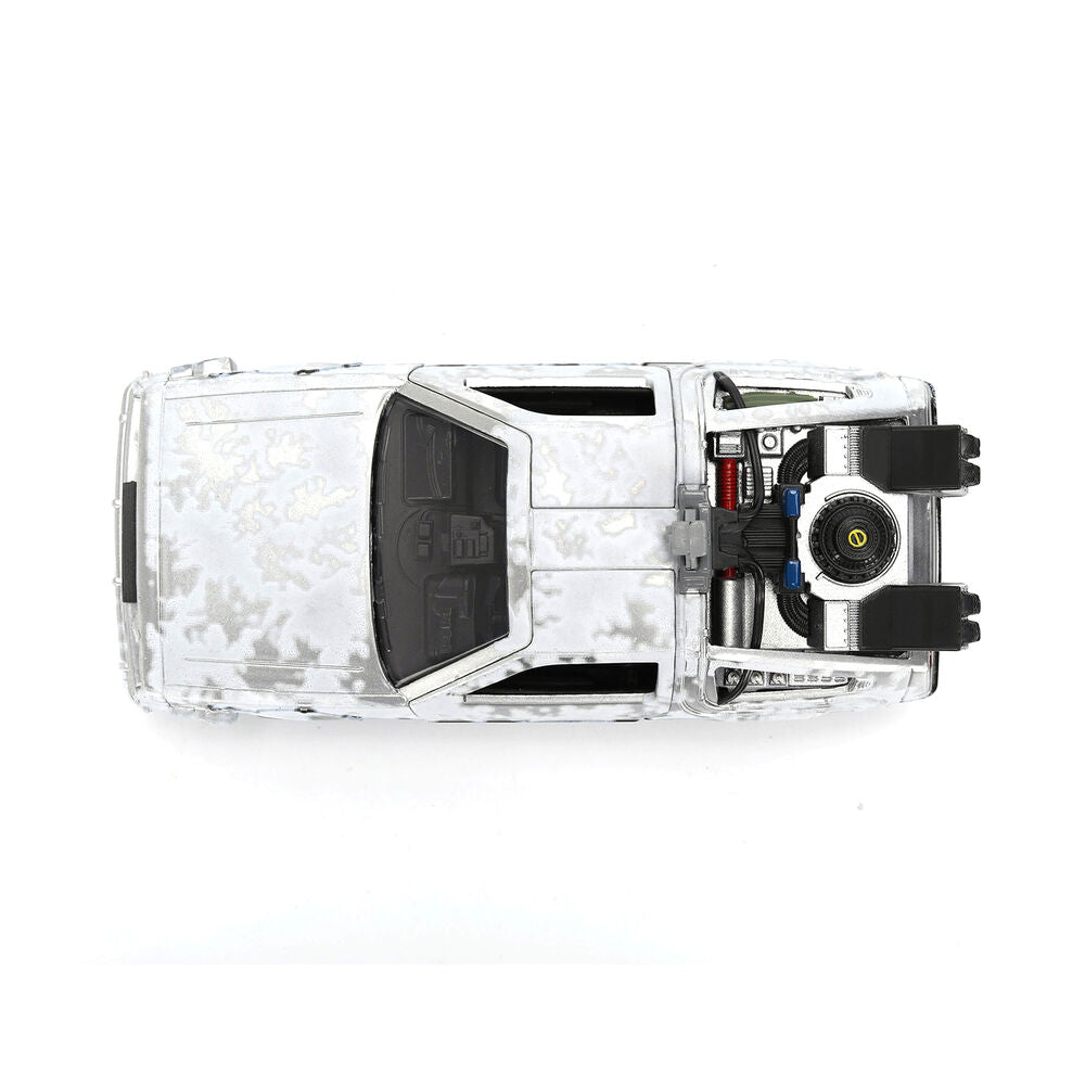 Replica Dlorean Efecto Hielo Time Machine 40th Anniversary Regreso al Futuro JADA TOYS