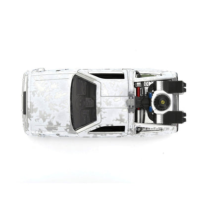 Replica Dlorean Efecto Hielo Time Machine 40th Anniversary Regreso al Futuro JADA TOYS
